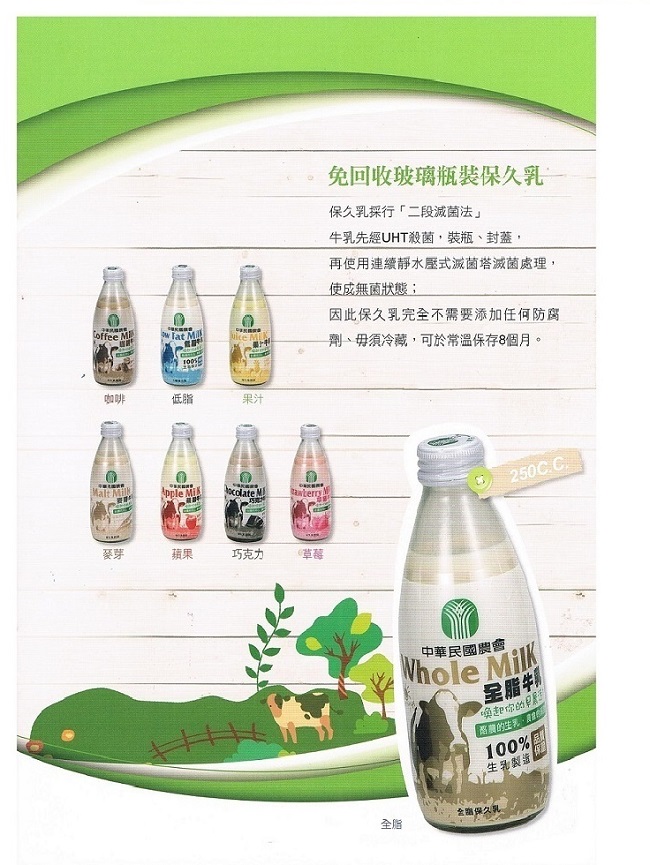 中華民國農會 麥芽保久乳飲品(250mlx24瓶/箱)