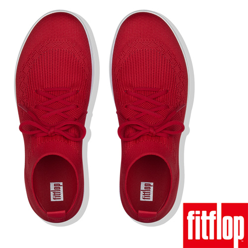 FitFlop UBERKNIT LACE-UP SNEAKERS-激情紅