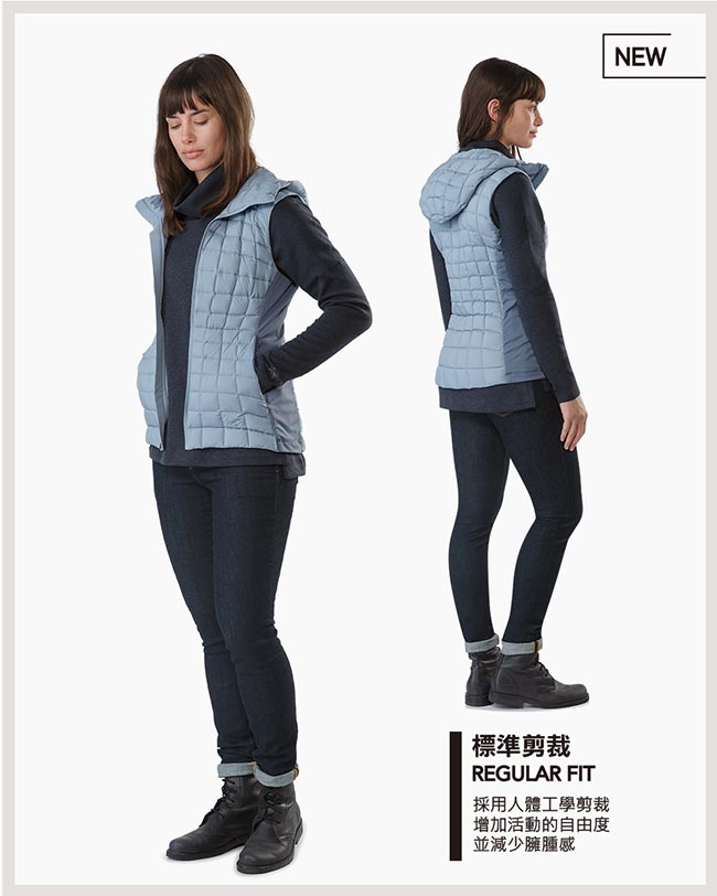 Arcteryx 女 Narin 羽絨保暖背心牛羚棕