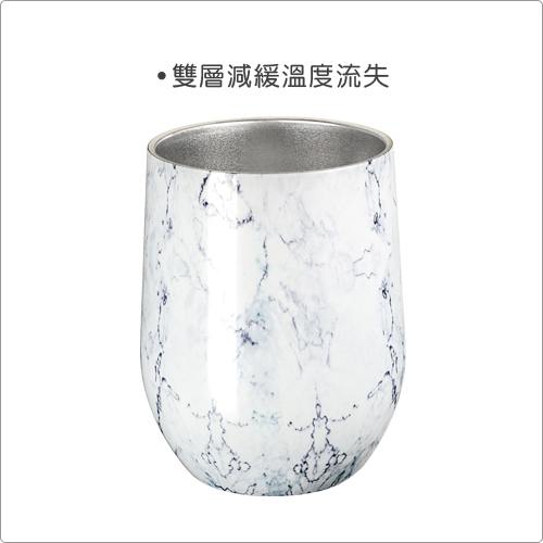 《REFLECTS》附蓋雙層不鏽鋼杯(石紋350ml)