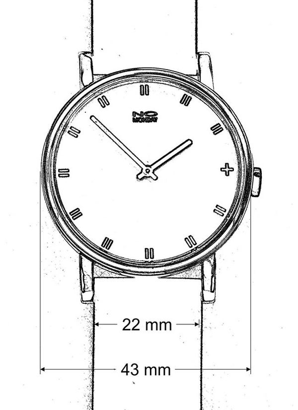 NO Monday Minute 16系列設計師錶-藍/43mm