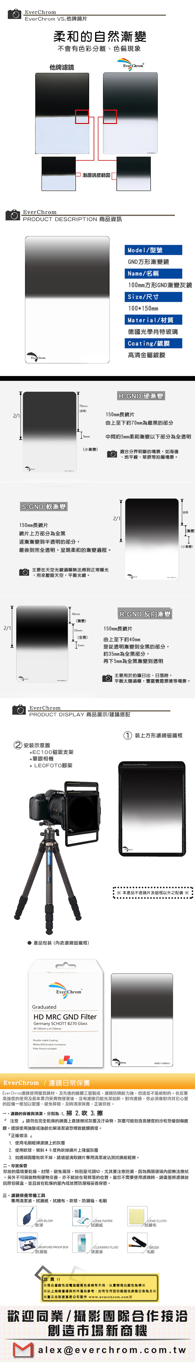 EverChrom-Soft-GND 0.9 方形軟漸層鏡─內附磁鐵框 市價1050元