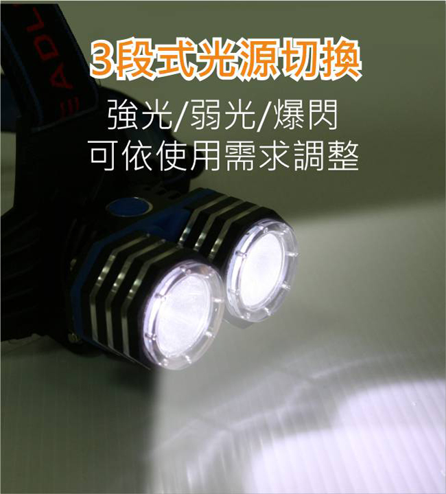 KINYO 探索王LED雙T6強光頭燈(LED-730)1500流明