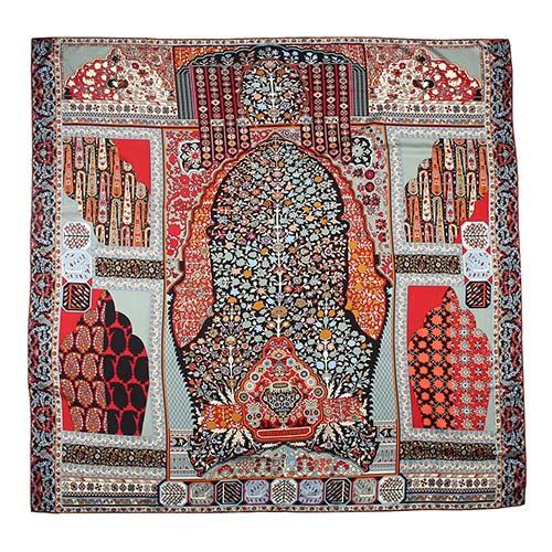 HERMES Tapis Persans 真絲披肩方型大絲巾圍巾-多色