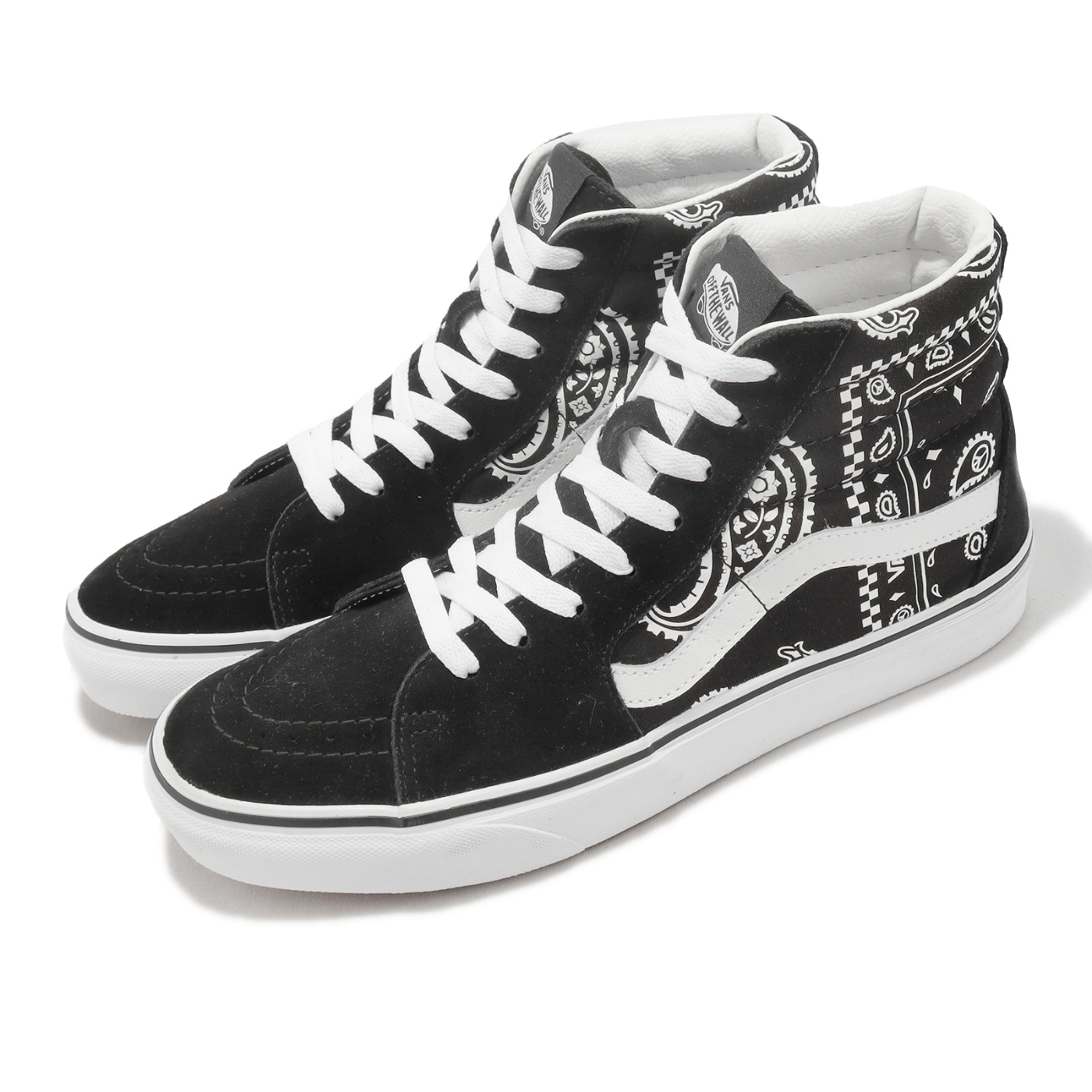 Vans 休閒鞋Sk8-Hi 黑白男鞋變形衝腰果花高筒百搭基本款VN0A5JMJB0E