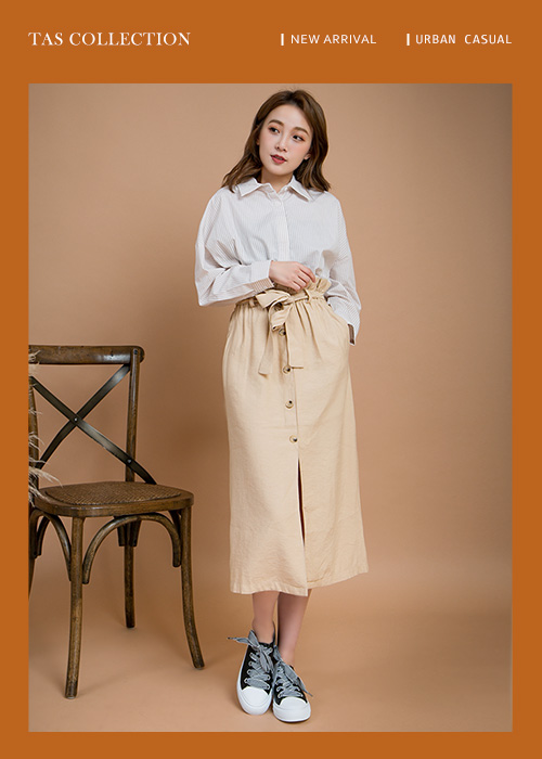 TAS寬版條紋綁帶素面休閒鞋-百搭黑