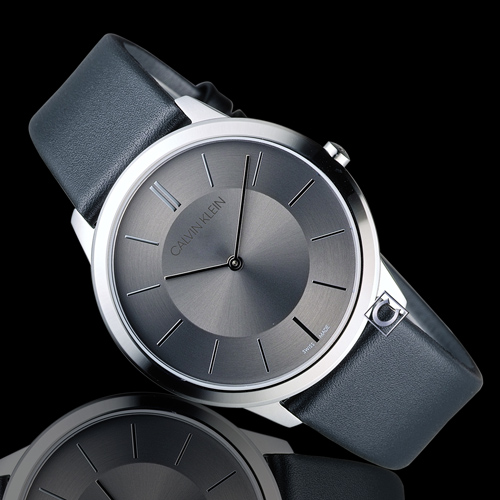 Calvin Klein Minimal 俐落時尚腕錶-灰/40mm