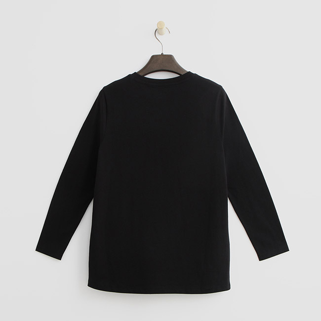 Hang Ten - 女裝 - 有機棉 標語T恤 - 黑
