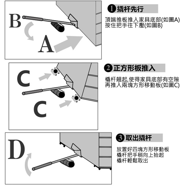 生活king 家具移動器/搬運器(5件組)