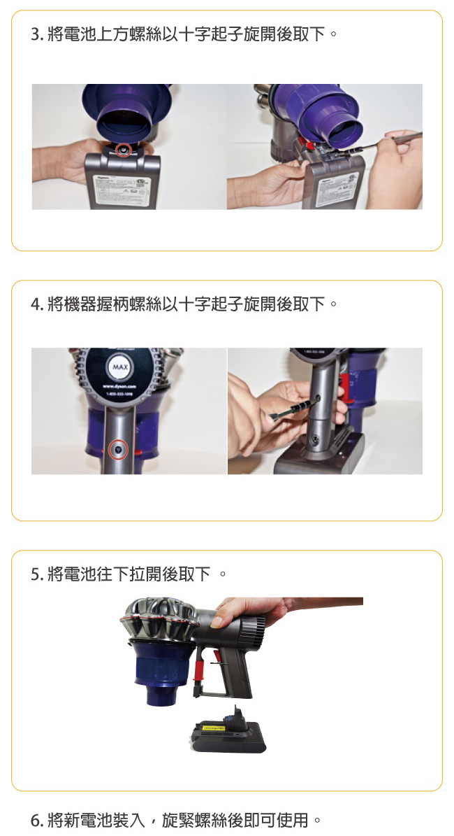 ANewPow -Dyson DC58 59 61 62 72 74 副廠電池DC623