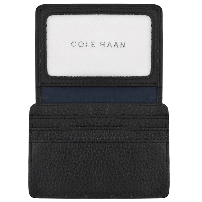 COLE HAAN 黑色真皮四卡名片夾