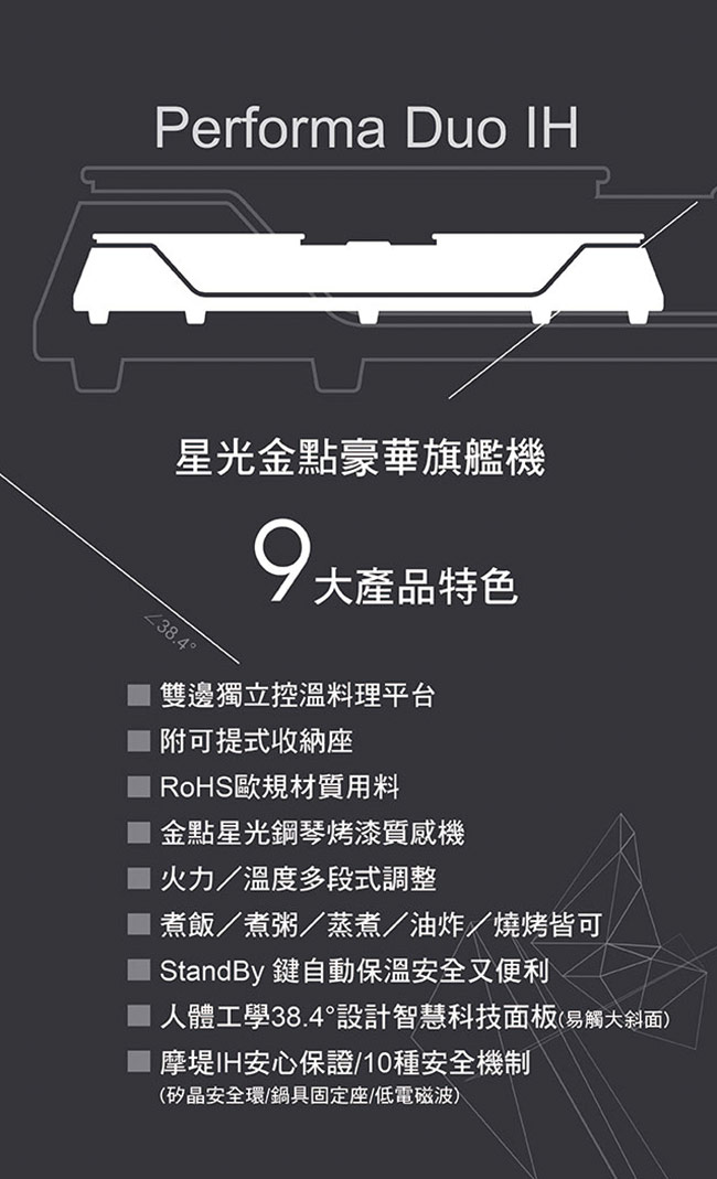 MULTEE摩堤 雙爐Performa Duo IH智慧電磁爐 雙享無煙組