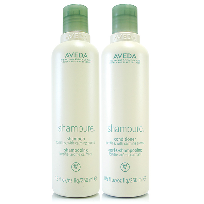 AVEDA 純香洗髮菁250ml(洗髮精)+純香潤髮乳250ml+專櫃試用包*1(隨機)