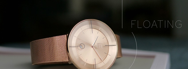 ZOOM FLOATING 光燦美學米蘭腕錶-玫瑰金/42.5mm