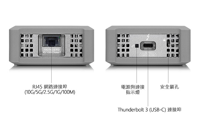 AKiTio Thunderbolt3 10G+ 乙太網路轉換器