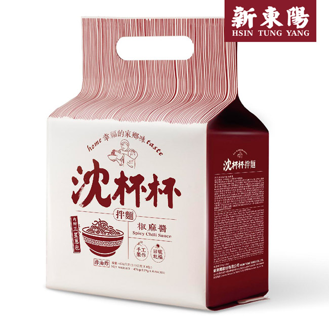 新東陽 沈杯杯拌麵-椒麻醬(119g*4入)