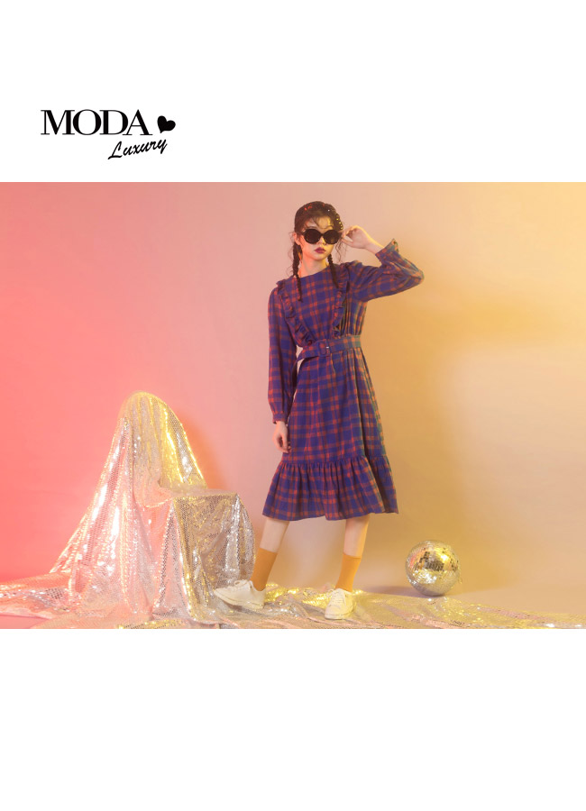 休閒鞋 MODA Luxury 街頭率性綁帶沖孔全真皮厚底休閒鞋－白