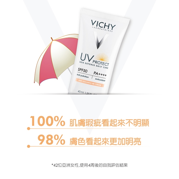 VICHY薇姿 極效水感隔離乳40ml+極效水感BB霜40ml 雙入組