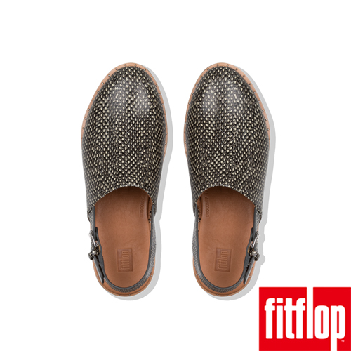 FitFlop SAGE後帶穆勒鞋蛇紋