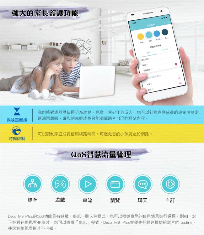 TP-Link Deco M9 Plus Mesh 無線三頻網路wifi分享系統網狀路由器