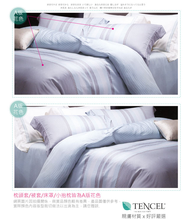 BEDDING-60支100%天絲標準5尺雙人八件式兩用被床罩組-翰諾威-TENCEL