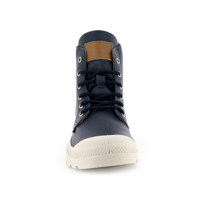 Palladium Pampa HI LTH UL經典皮革靴-男-藍