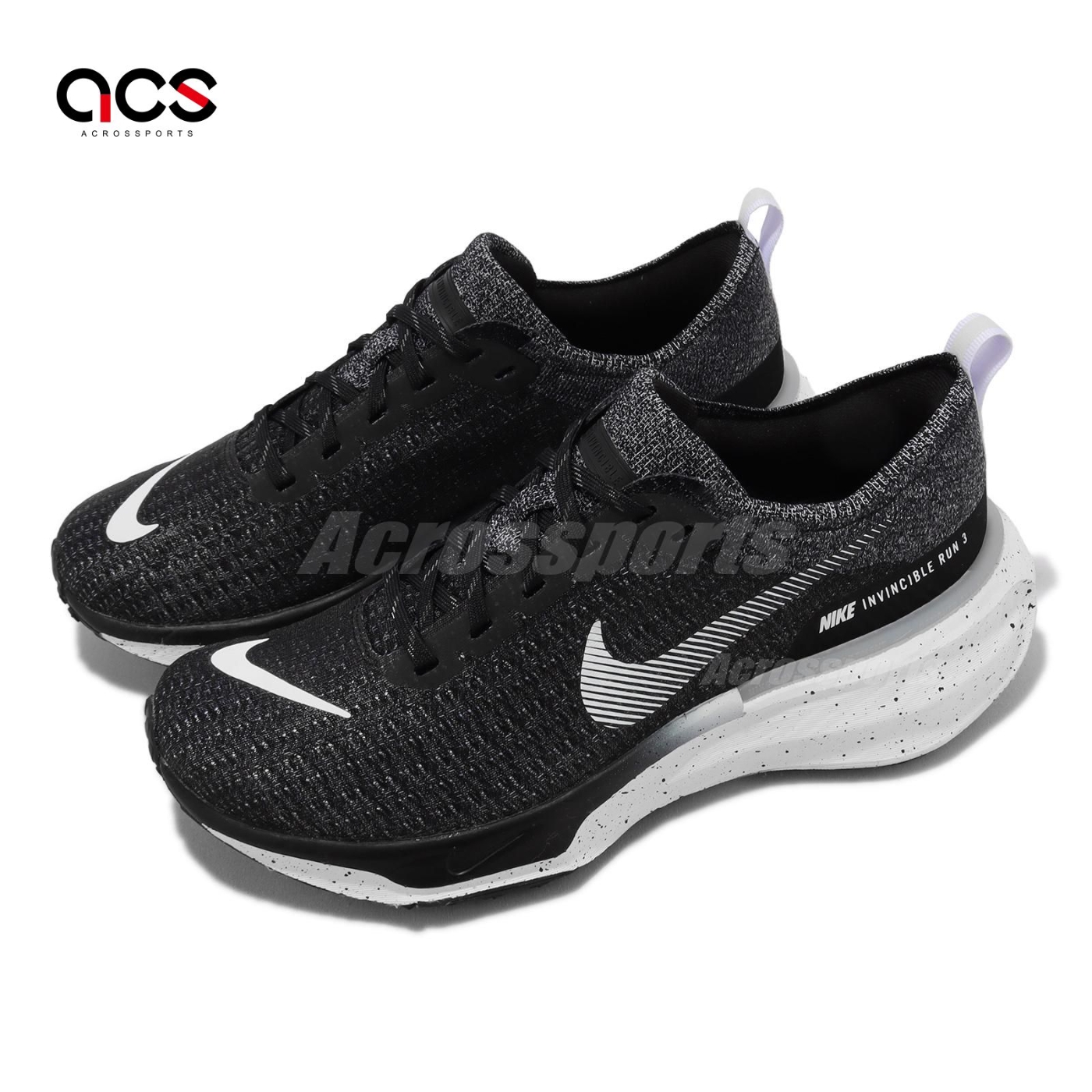 Nike 慢跑鞋ZoomX Invincible Run FK 3 男鞋黑白回彈運動鞋DR2615-002