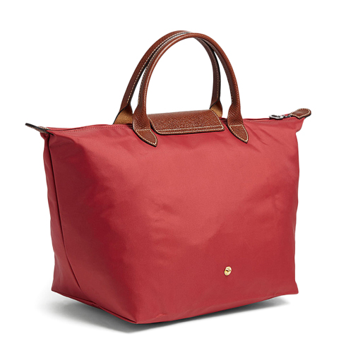 LONGCHAMP Le Pliage系列經典摺疊款式短提把手提/肩背包(中) 無花果色