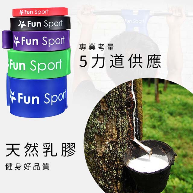 Fun Sport 健力環-乳膠環狀彈力阻力帶(綠)(阻力圈/彈力帶/拉力繩)