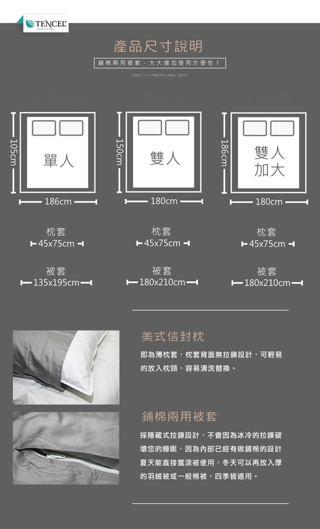 Ania Casa 小森林 天絲 100% TENCEL 雙人鋪棉兩用被套床包四件組