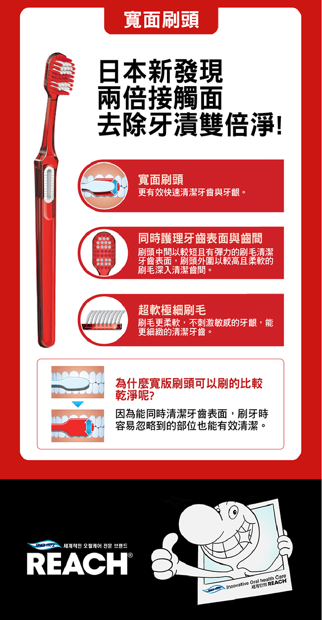 麗奇 14°牙周對策牙刷(寬版極細毛)