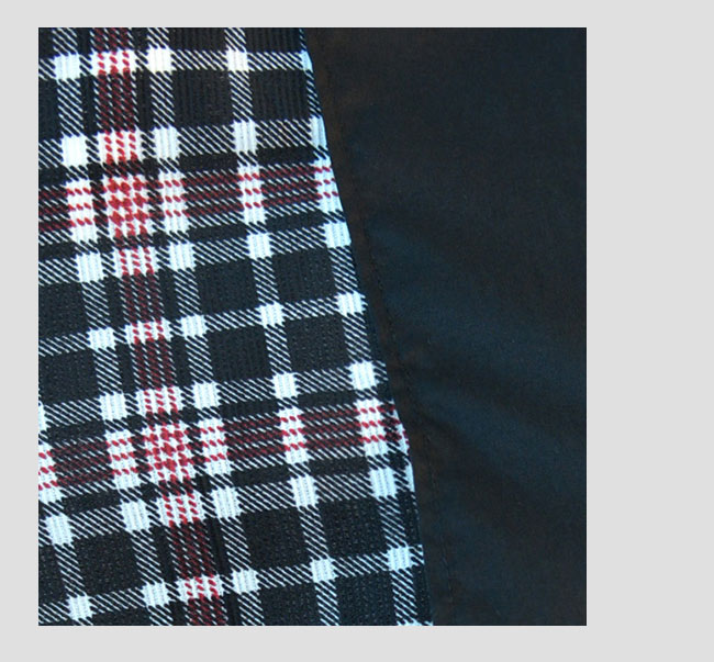 gozo 格紋拼接裁片襯衫領洋裝(二色)