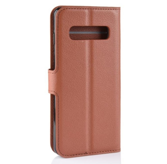 PKG 三星S10 皮套 側翻式-精選皮套-經典款式-棕
