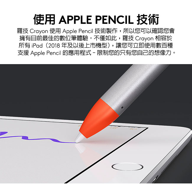 羅技 Crayon iPad 多功能數位筆