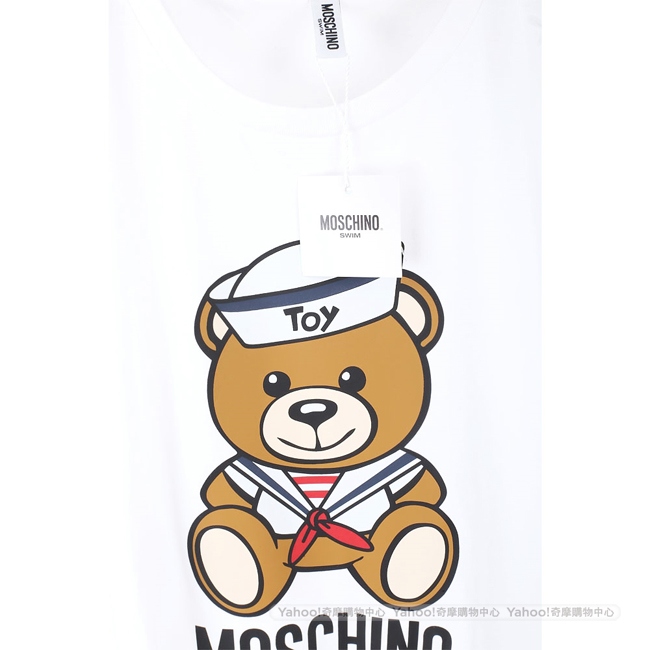 MOSCHINO Swim 水手泰迪熊寶寶白色棉質T恤