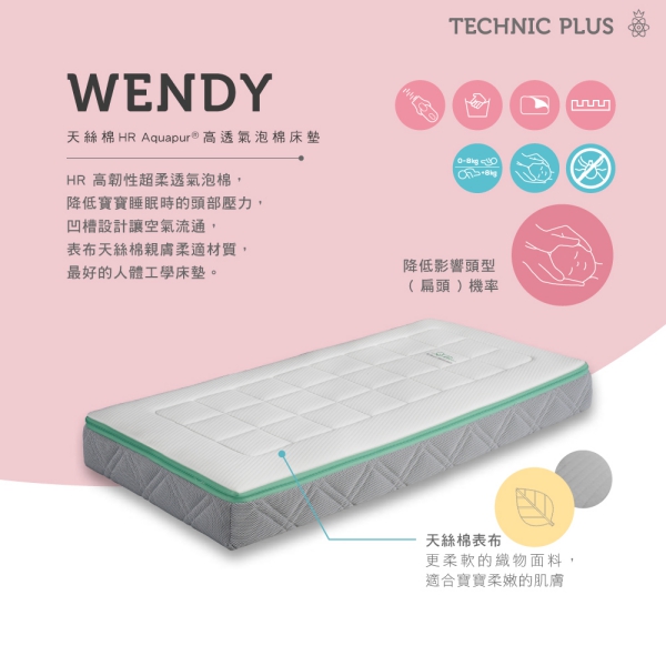 【My Baby Mattress】WENDY-天絲棉HR Aquapur高透氣泡棉床墊