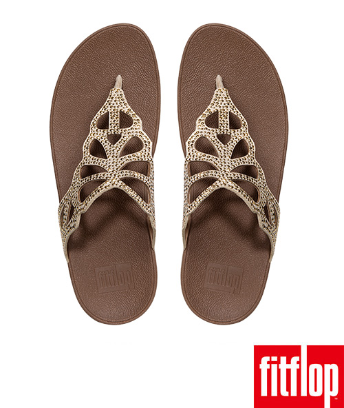 FitFlop BUMBLE CRYSTAL TOE-THONG-金色