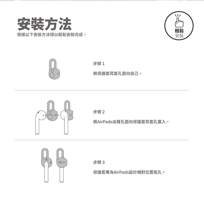 elago AirPods 耳機運動型專用保護套2入組-紅