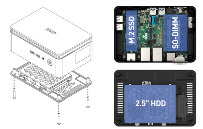 MSI 迷你主機 CUBI 3 SILENT S-044TW-B3710U4G12X10M