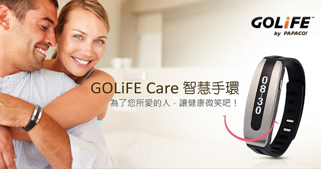 GOLiFE 第二代Care 健康智慧手環(by PAPAGO!) -玫瑰金黑色