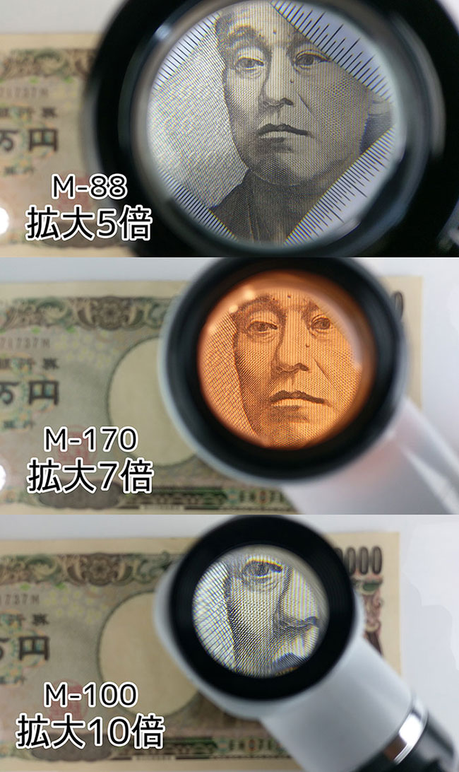 【日本 I.L.K.】10x/30mm 日本製LED工作用量測型立式放大鏡 M-100