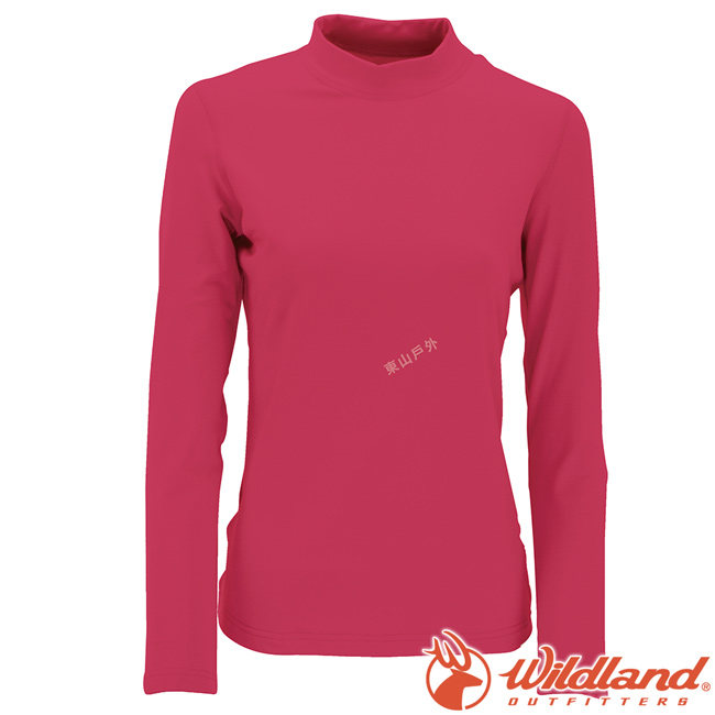 Wildland 荒野 W2651-20玫瑰紅 女遠紅外線保暖中領衛生衣