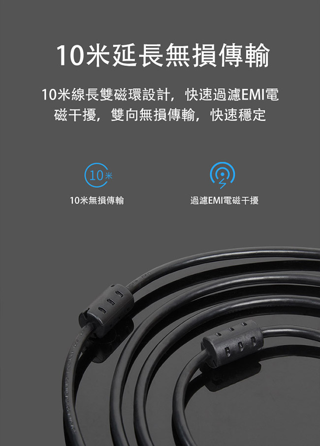 UNITEK USB2.0資料傳輸延長線(5M)