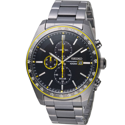 SEIKO 大黃蜂太陽能計時腕錶(SSC729P1)44mm