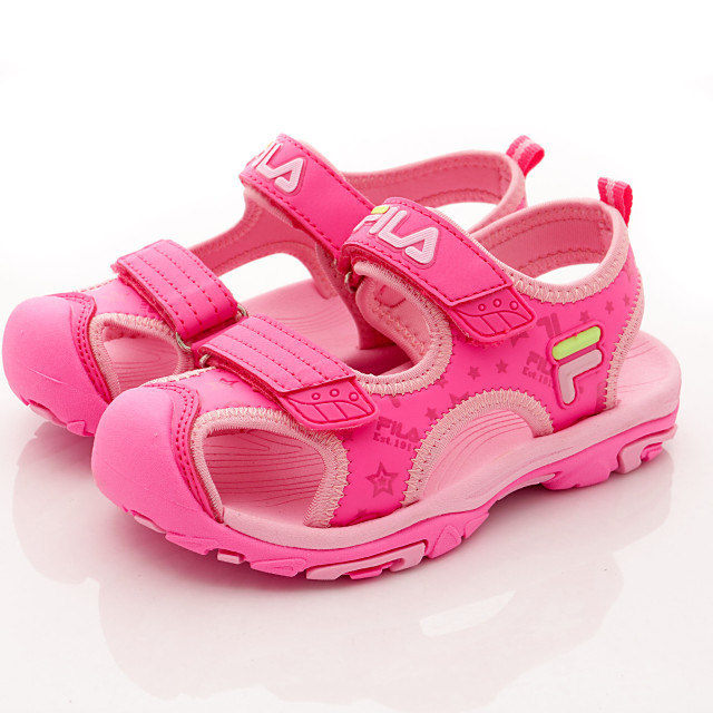 FILA頂級童鞋 輕量護趾涼鞋款 FO32R-256桃粉(中小童段)