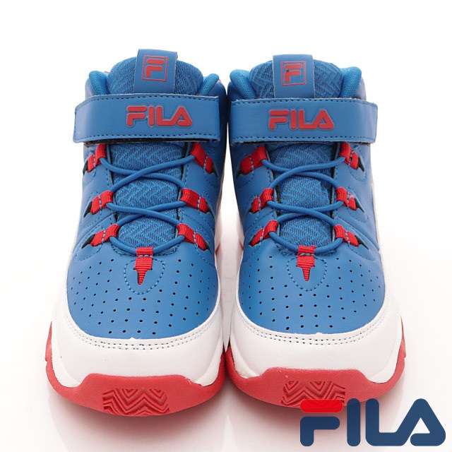 FILA頂級童鞋款 經典籃球鞋款 EI15R-312藍(中童段)0