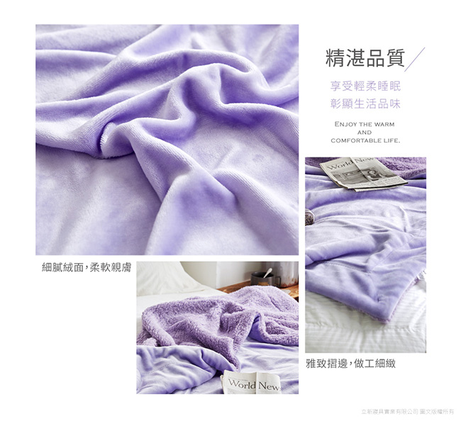 Betrise紫藤秋冬新品延禧莫藍迪色系暖柔金貂絨雙面毯
