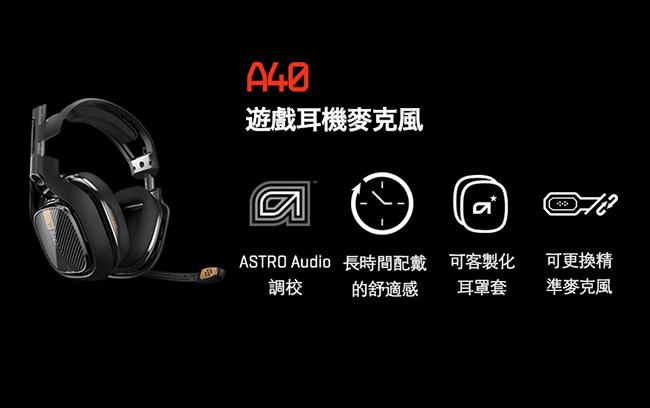 羅技 ASTRO A40混音擴大器幻影黑