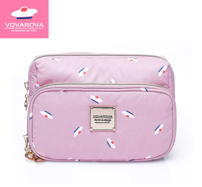 VOVAROVA空氣包-雙層化妝包-French Pom Pom(Pink)