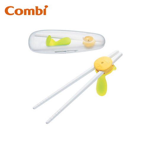 【麗嬰房】Combi 優質學習筷子組含盒(綠)